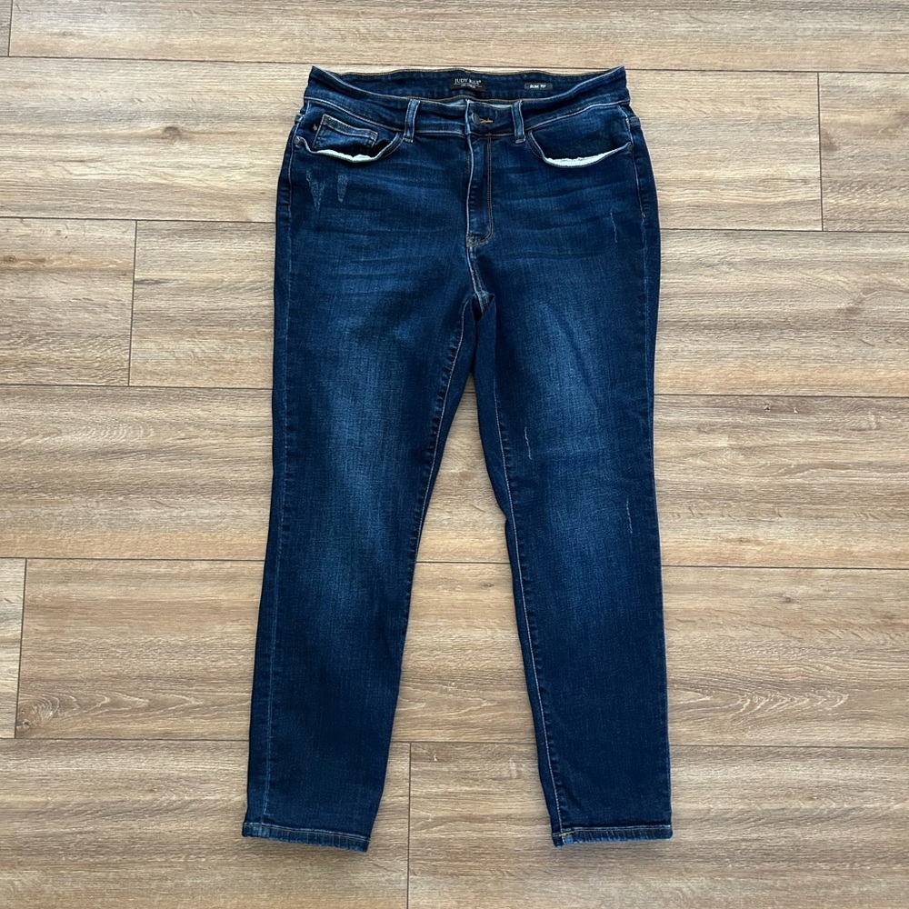 Judy Blue Size 14W Slim Fit Dark Denim Jeans Style JB82128DK